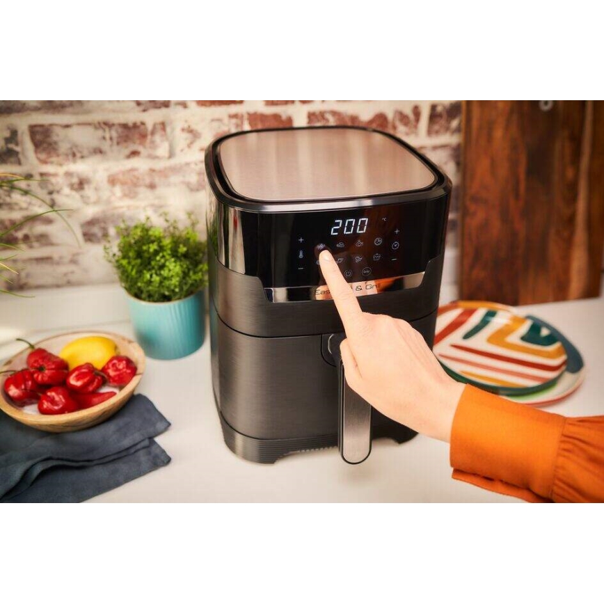 Tefal - Fritadeira de ar quente 4,2 l EASY FRY&GRILL 2em1 1550W/230V preto