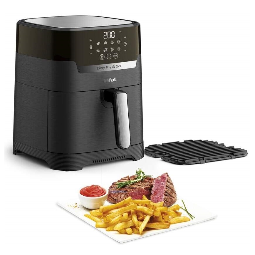 Tefal - Fritadeira de ar quente 4,2 l EASY FRY&GRILL 2em1 1550W/230V preto