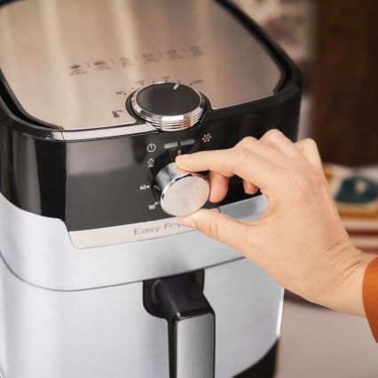 Tefal - Fritadeira sem óleo 4,2 L EASY FRY&GRILL 2 em 1 1550 W/230 V em aço inoxidável