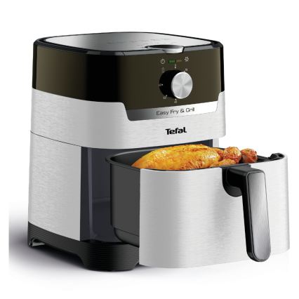 Tefal - Fritadeira sem óleo 4,2 L EASY FRY&GRILL 2 em 1 1550 W/230 V em aço inoxidável