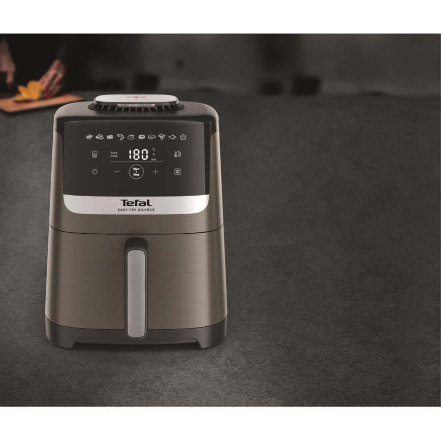 Tefal - Fritadeira sem óleo 5 l EASY FRY SILENCE COAL 1400-1670W/230V