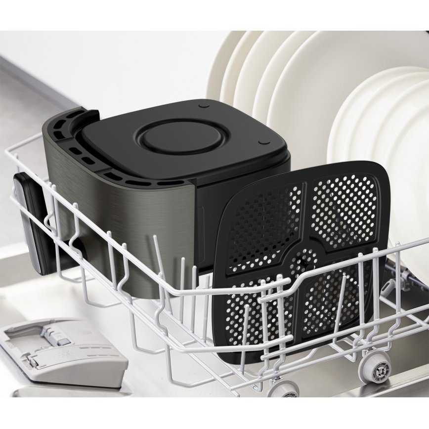 Tefal - Fritadeira sem óleo 5 l EASY FRY SILENCE COAL 1400-1670W/230V