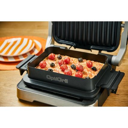 Tefal - Grelhador de contacto OPTIGRILL 2100W/230V, acabamento cromado fosco