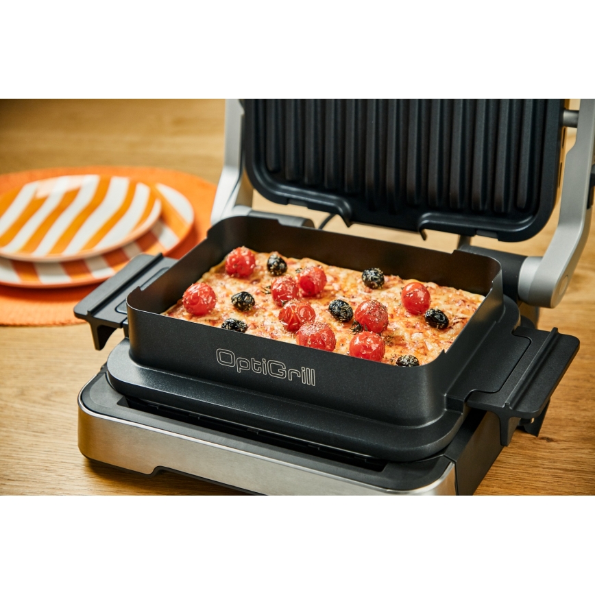Tefal - Grelhador de contacto OPTIGRILL 2100W/230V, acabamento cromado fosco