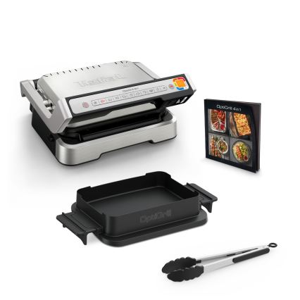 Tefal - Grelhador de contacto OPTIGRILL 2100W/230V, acabamento cromado fosco