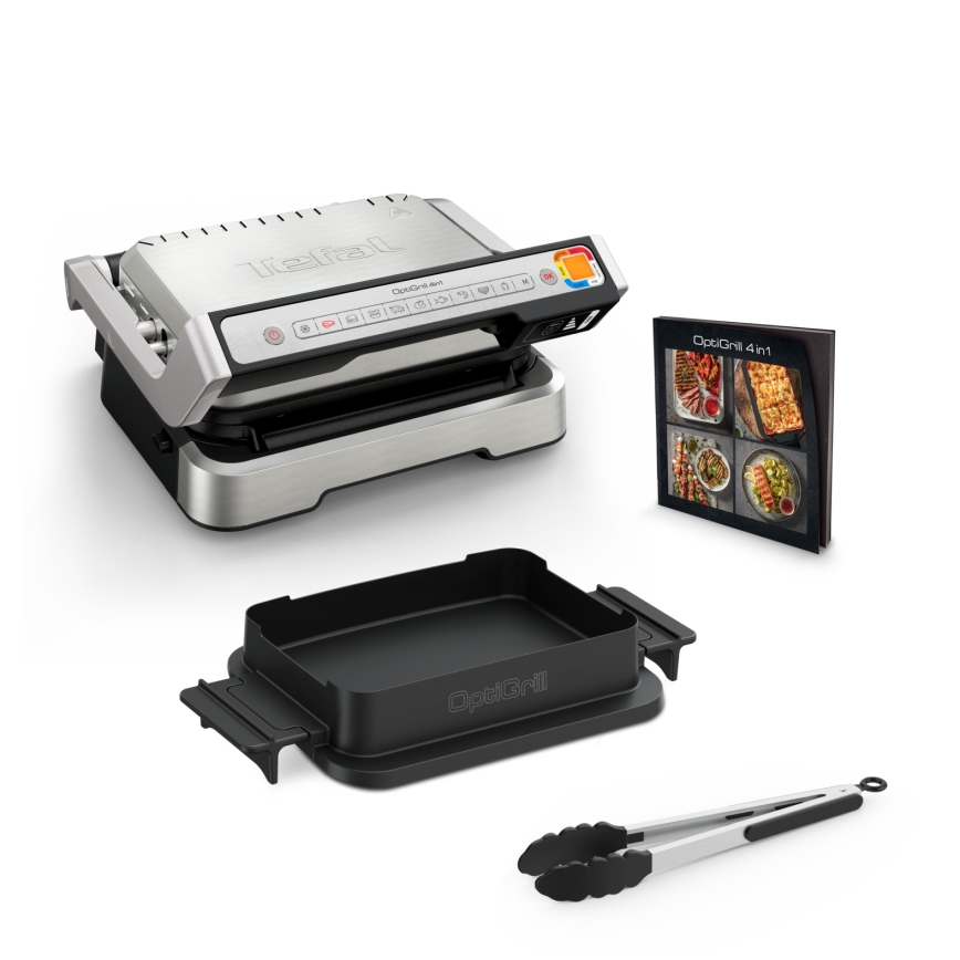 Tefal - Grelhador de contacto OPTIGRILL 2100W/230V, acabamento cromado fosco
