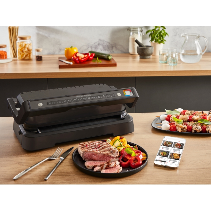 Tefal - Grelhador de contacto OPTIGRILL 2200W/230V preto