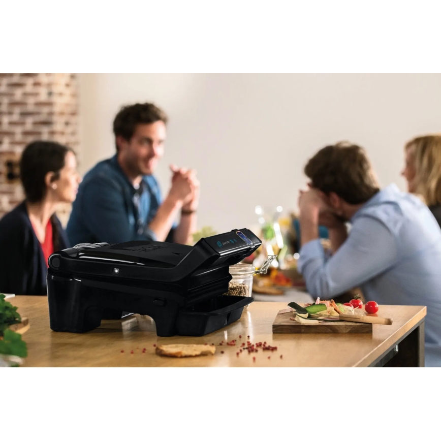 Tefal - Grelhador de contacto OPTIGRILL ELITE 2000W/230V preto