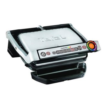 Tefal - Grelhador de contacto OPTIGRILL+ INOX WAFFLES 2000W/230V preto/cromado
