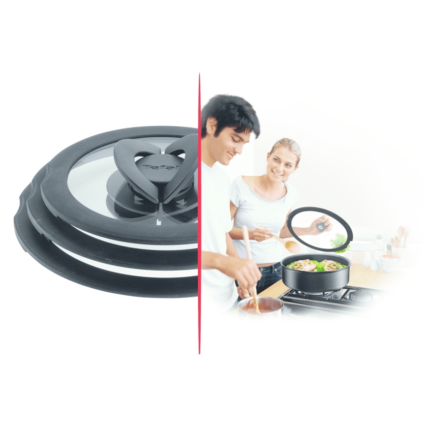 Tefal - Jogo de 3 tampas de vidro INGENIO