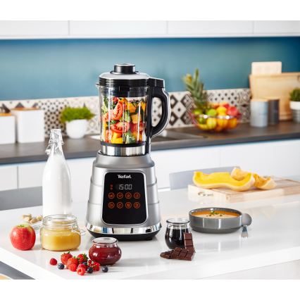 Tefal - Liquidificador de bancada com função de aquecimento HIGH SPEED ULTRABLEND BOOST 1300W/230V cinzento