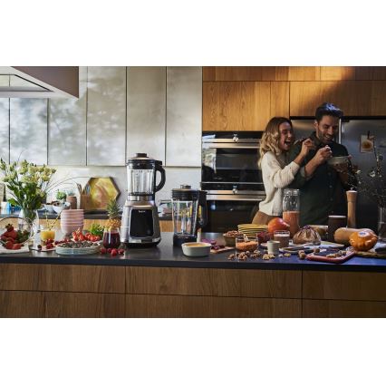 Tefal - Liquidificador de bancada com função de aquecimento HIGH SPEED ULTRABLEND BOOST 1300W/230V cinzento