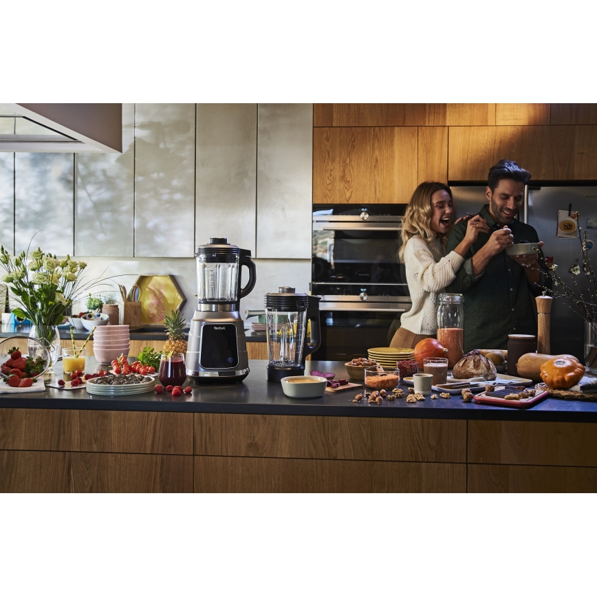 Tefal - Liquidificador de bancada com função de aquecimento HIGH SPEED ULTRABLEND BOOST 1300W/230V cinzento