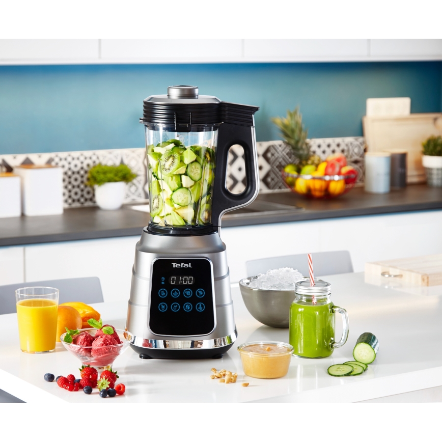 Tefal - Liquidificador de bancada com função de aquecimento HIGH SPEED ULTRABLEND BOOST 1300W/230V cinzento