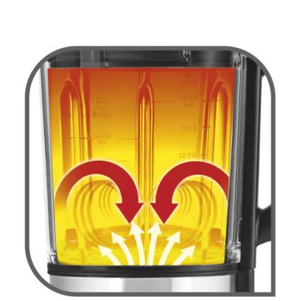 Tefal - Liquidificador de bancada com função de aquecimento HIGH SPEED ULTRABLEND BOOST 1300W/230V cinzento
