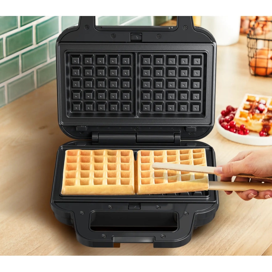 Tefal - Máquina de fazer sandes ULTRA COMPACT 3em1 700W/230V preto/cromado mate