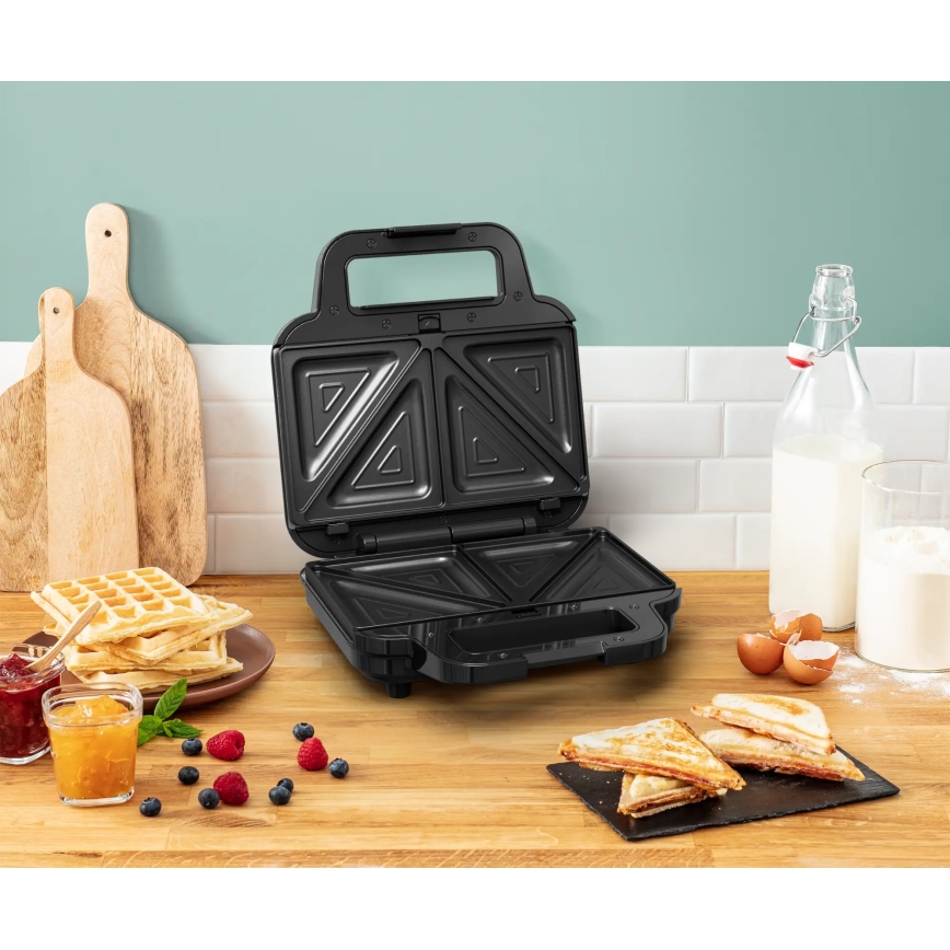 Tefal - Máquina de fazer sandes ULTRA COMPACT 3em1 700W/230V preto/cromado mate
