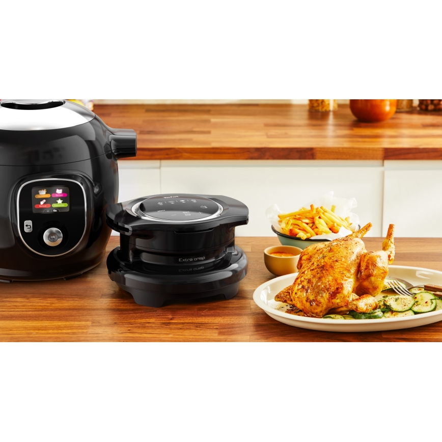 Tefal - Panela de pressão elétrica multifuncional com acessórios 6 l 1600W/230V preta