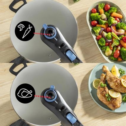 Tefal - Panela de pressão 4 l SECURE TRENDY aço inoxidável