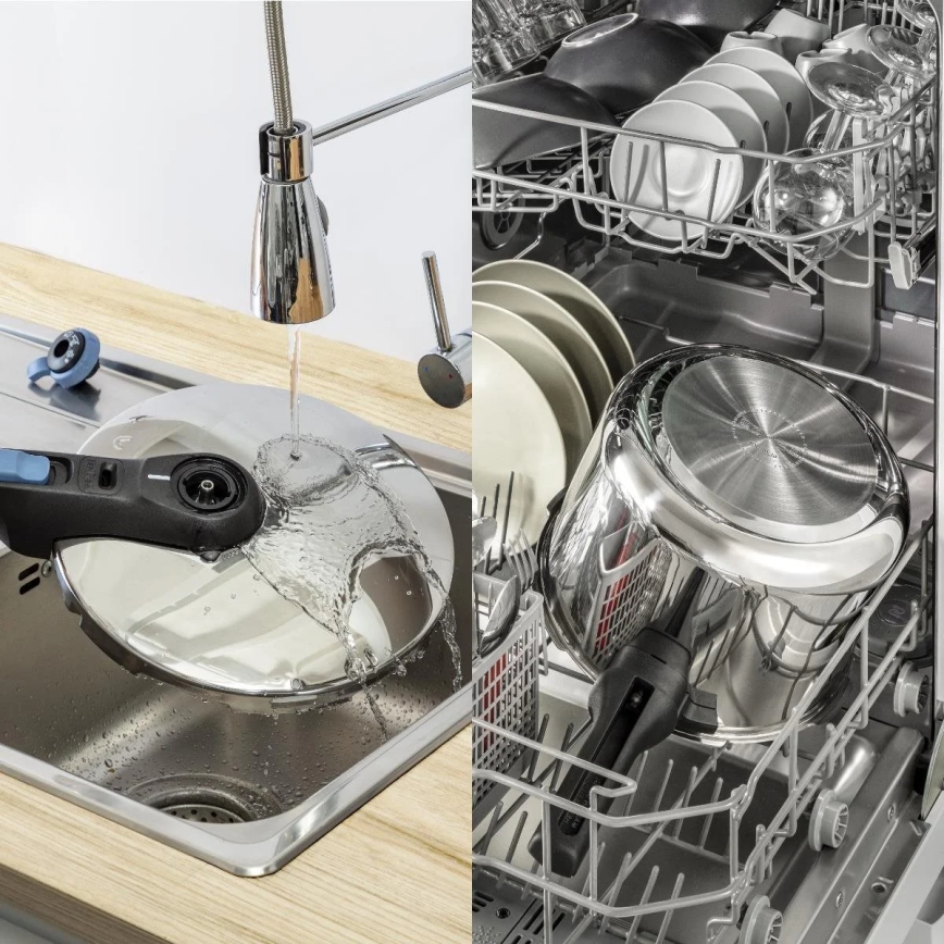 Tefal - Panela de pressão 4 l SECURE TRENDY aço inoxidável