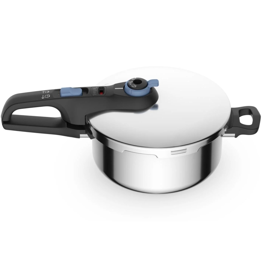 Tefal - Panela de pressão 4 l SECURE TRENDY aço inoxidável