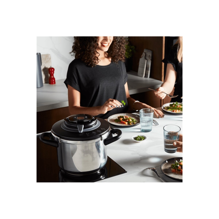 Tefal - Panela de pressão 6 l CLIPSO+ CHEF em aço inoxidável