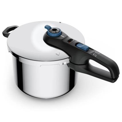 Tefal - Panela de pressão 6 l SECURE TRENDY aço inoxidável