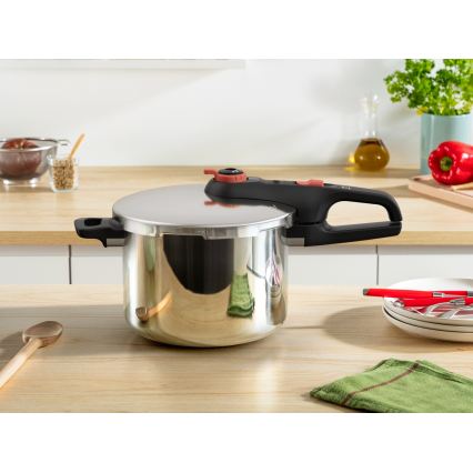 Tefal - Panela de pressão 6 L SECURE TRENDY + conjunto de 5 peças INGENIO EMOTION