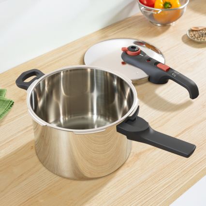 Tefal - Panela de pressão 6 L SECURE TRENDY + conjunto de 5 peças INGENIO EMOTION