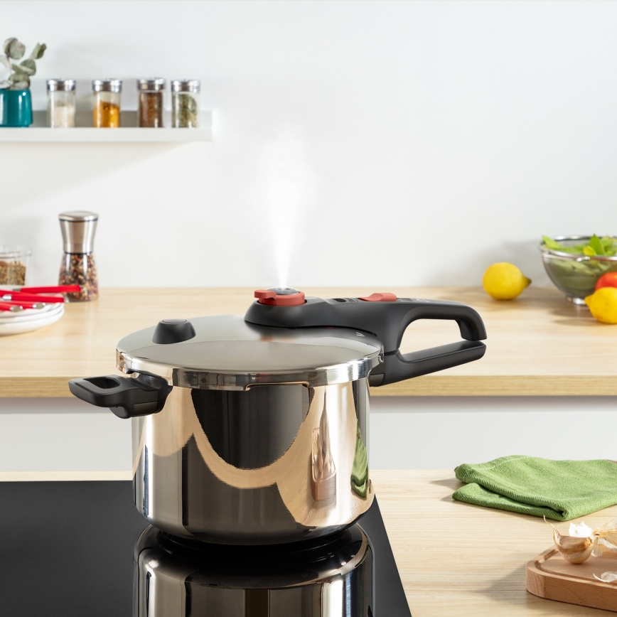 Tefal - Panela de pressão 6 L SECURE TRENDY + conjunto de 5 peças INGENIO EMOTION