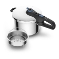 Tefal - Panela de pressão 8 l SECURE TRENDY aço inoxidável