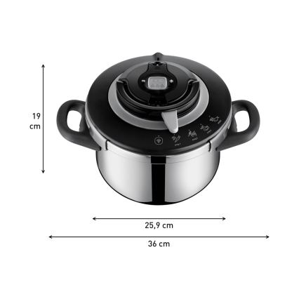 Tefal - Panela de pressão 4,5 l CLIPSO+ CHEF em inox