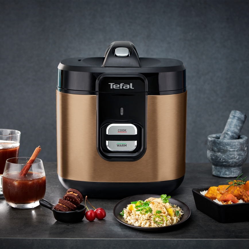 Tefal - Panela eléctrica de arroz COPPERTINTO 600/230V 2 l cobre