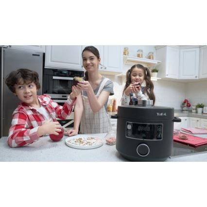 Tefal - Panela elétrica multifunções TURBO CUISINE 4,8 l 1090W/230V preto