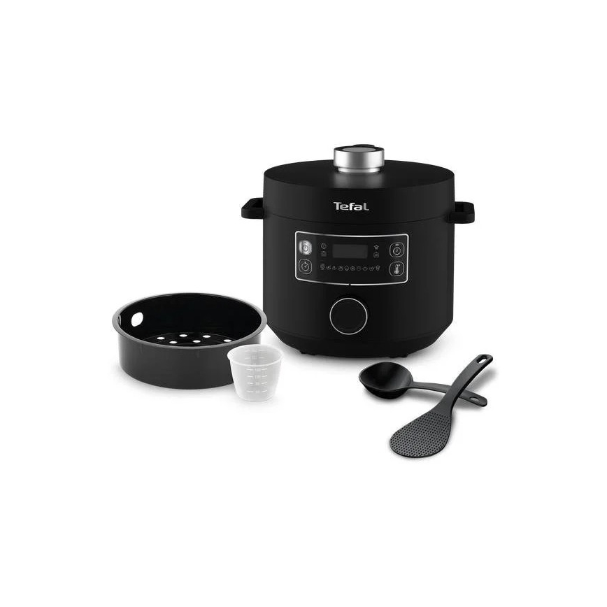 Tefal - Panela elétrica multifunções TURBO CUISINE 4,8 l 1090W/230V preto