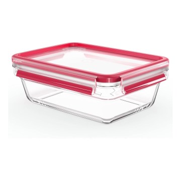 Tefal - Pote para alimentos 1,3 l MSEAL GLASS vermelho/vidro