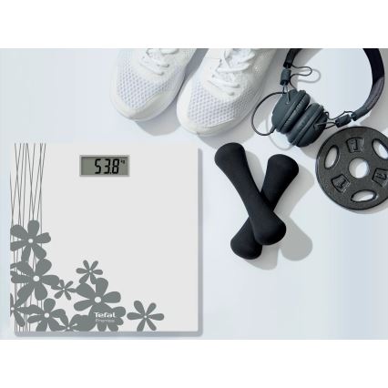 Tefal - Balança pessoal digital PREMISS 1xCR2032 cinza