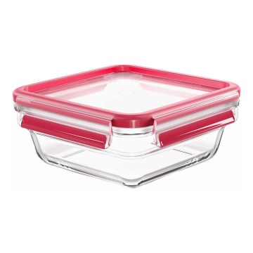 Tefal - Recipiente para alimentos 0,8 l MSEAL GLASS vermelho/vidro
