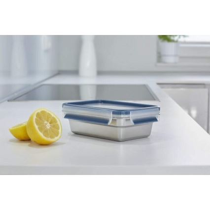 Tefal - Recipiente para alimentos 0,8 l MSEAL STEEL azul/aço inoxidável
