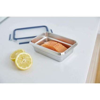 Tefal - Recipiente para alimentos 0,8 l MSEAL STEEL azul/aço inoxidável