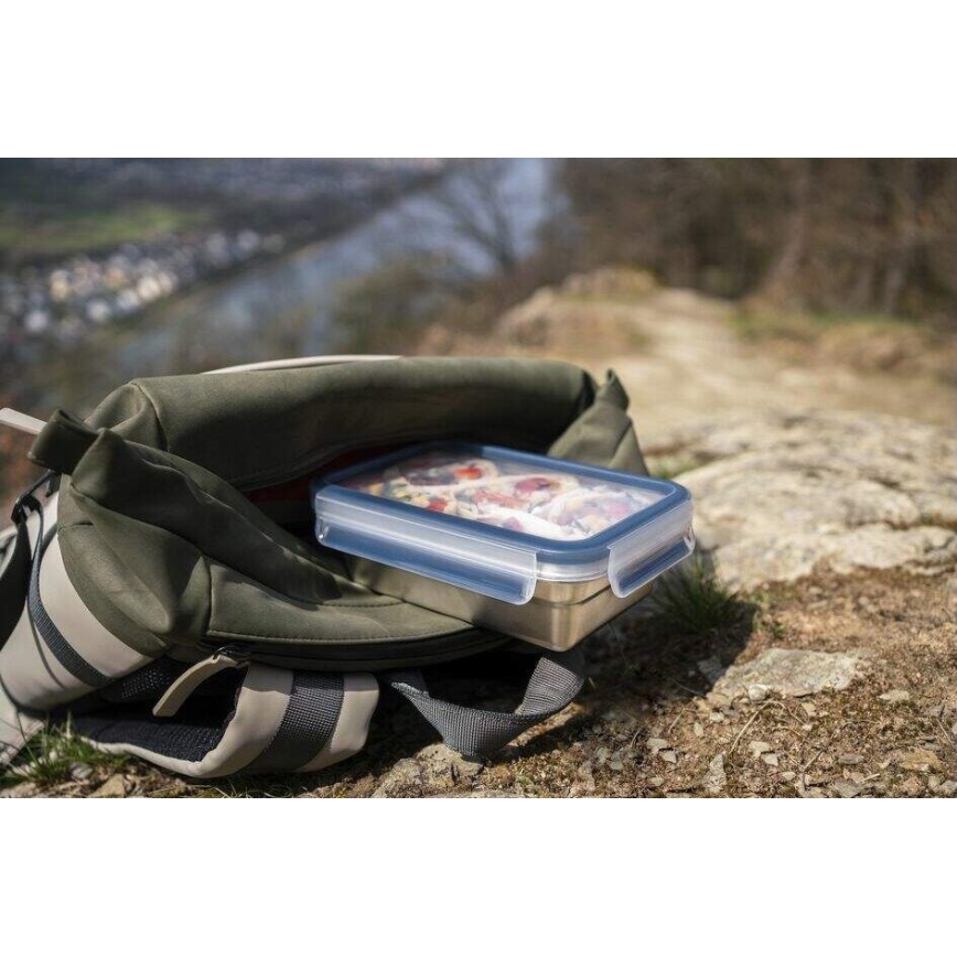 Tefal - Recipiente para alimentos 0,8 l MSEAL STEEL azul/aço inoxidável