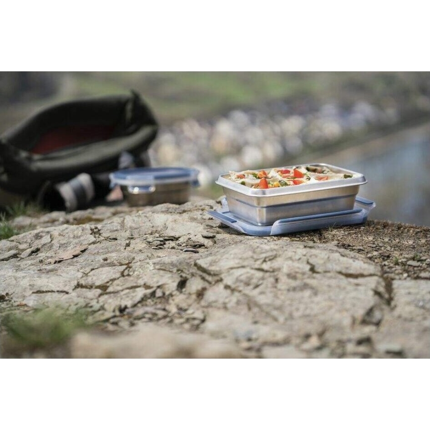 Tefal - Recipiente para alimentos 0,8 l MSEAL STEEL azul/aço inoxidável