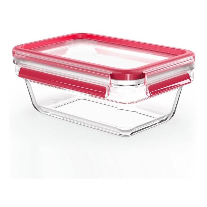 Tefal - Recipiente para alimentos 0,85 l MSEAL GLASS vermelho/copo