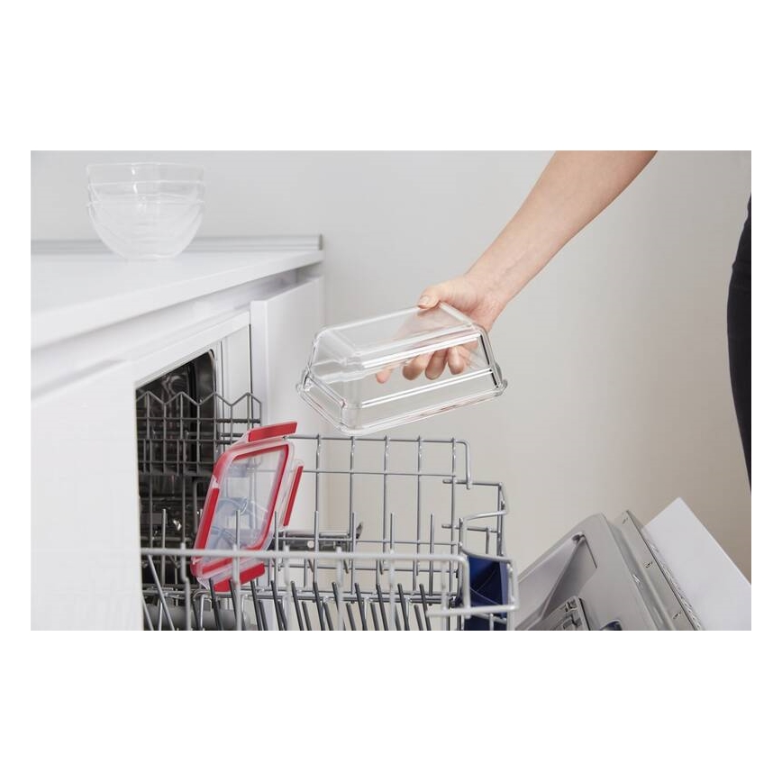 Tefal - Recipiente para alimentos 0,85 l MSEAL GLASS vermelho/copo