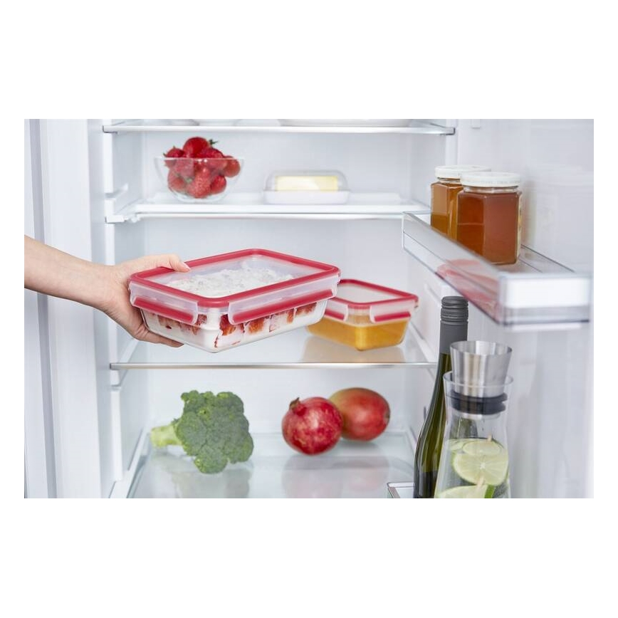 Tefal - Recipiente para alimentos 0,85 l MSEAL GLASS vermelho/vidro