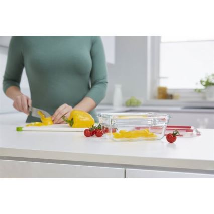 Tefal - Recipiente para alimentos 0,85 l MSEAL GLASS vermelho/vidro