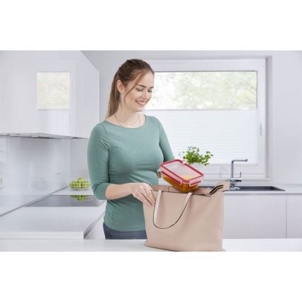 Tefal - Recipiente para alimentos 0,85 l MSEAL GLASS vermelho/vidro