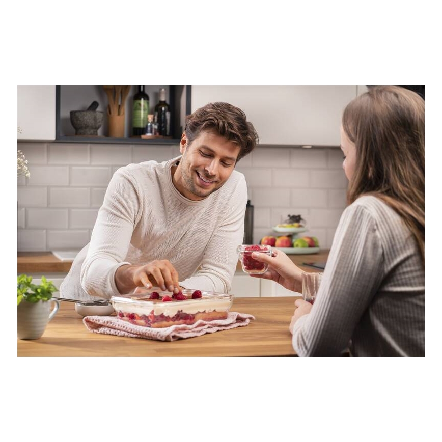 Tefal - Recipiente para alimentos 2 l MSEAL GLASS vermelho/copo