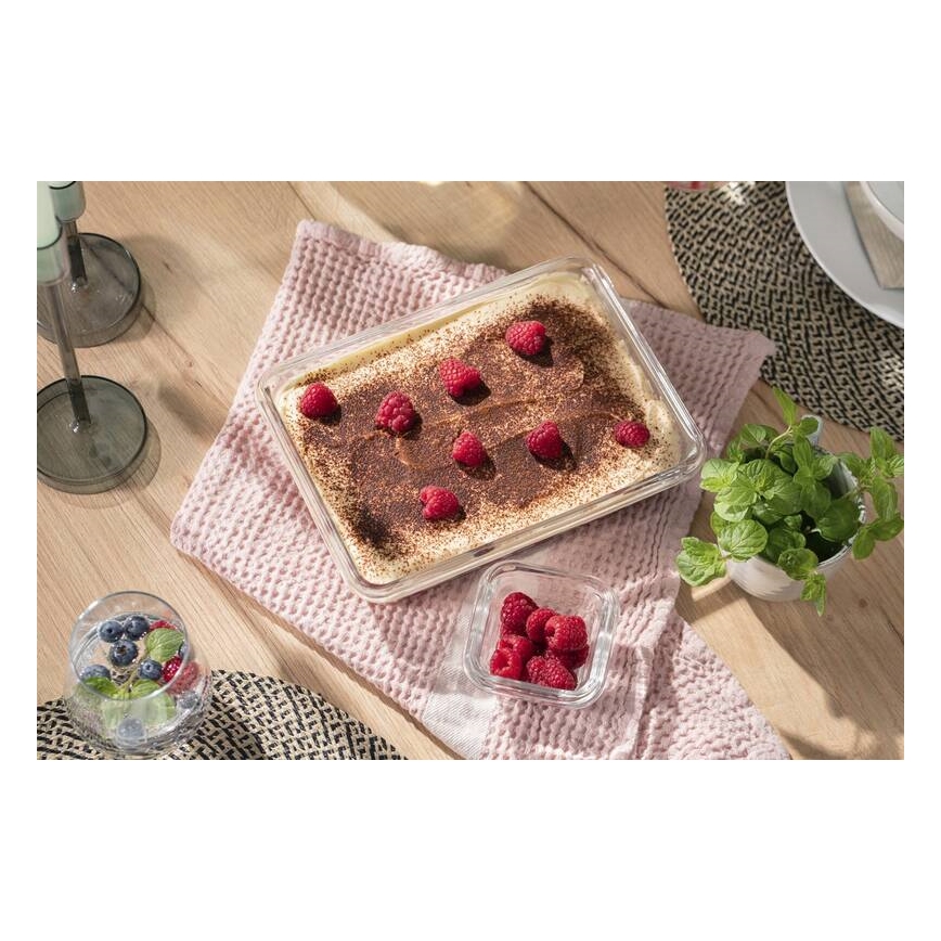 Tefal - Recipiente para alimentos 3 l MSEAL GLASS vermelho/copo