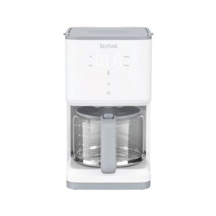 Tefal - Máquina de café de filtro com ecrã LCD SENSE 1000W/230V branco